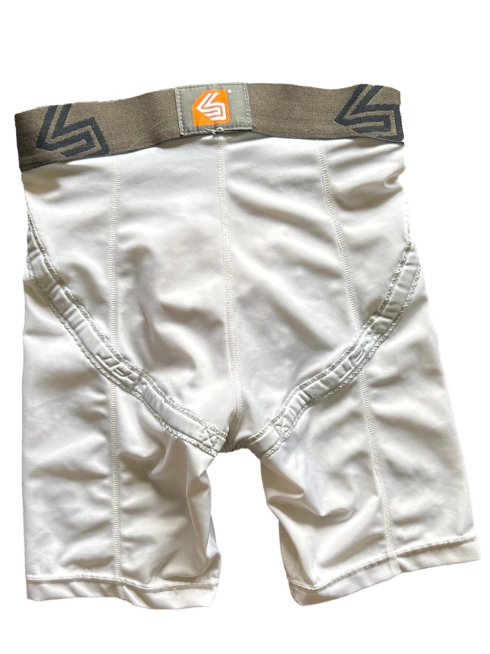 Shock Doctor Kids White Performance Compression Shorts - Picture 8 of 8